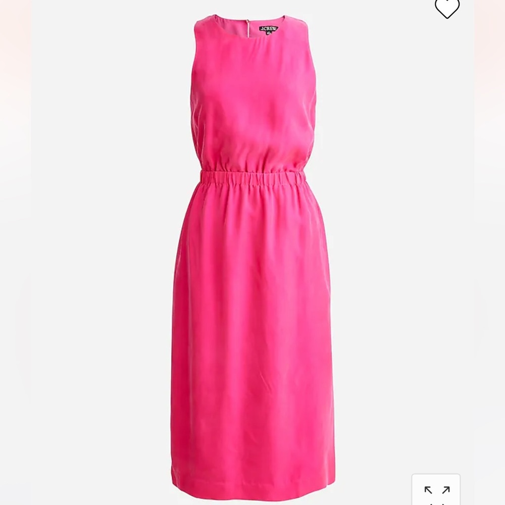 J. Crew Cinched-waist cupro midi dress